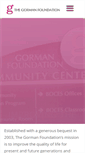 Mobile Screenshot of gormanfoundation.org